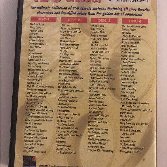 4dvd set classic cartoon animation set circa 2006 retro Betty boop popeye - Picture 2 of 6